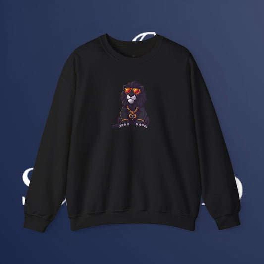 Idio Salvuccio Lion™ Crewneck Sweatshirt - Unique and Majestic Lion Design for Animal Lovers and Wildlife Enthusiasts