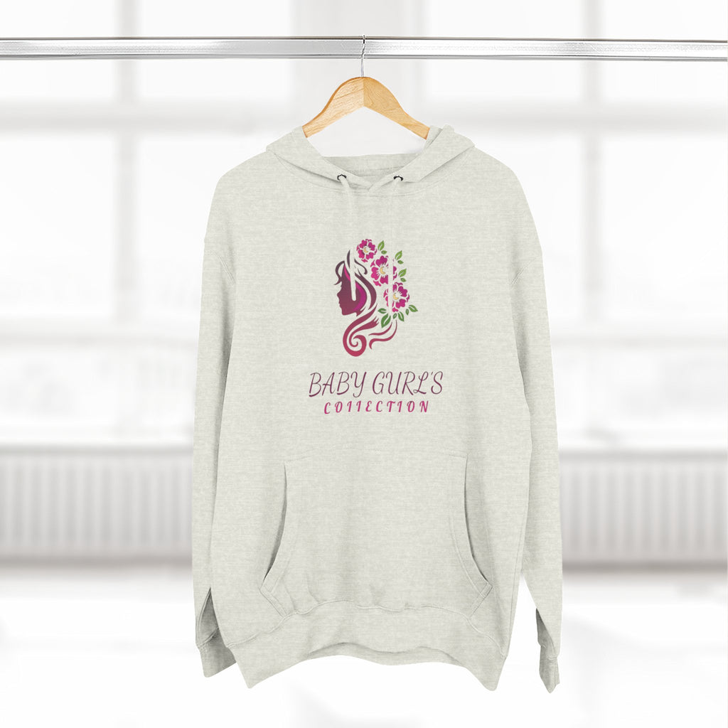 BabyGurl'z Floral Fleece Hoodie with Three-Panel Design, Cozy Sweatshirt, Casual Wear, Gift for Her, Spring Fashion