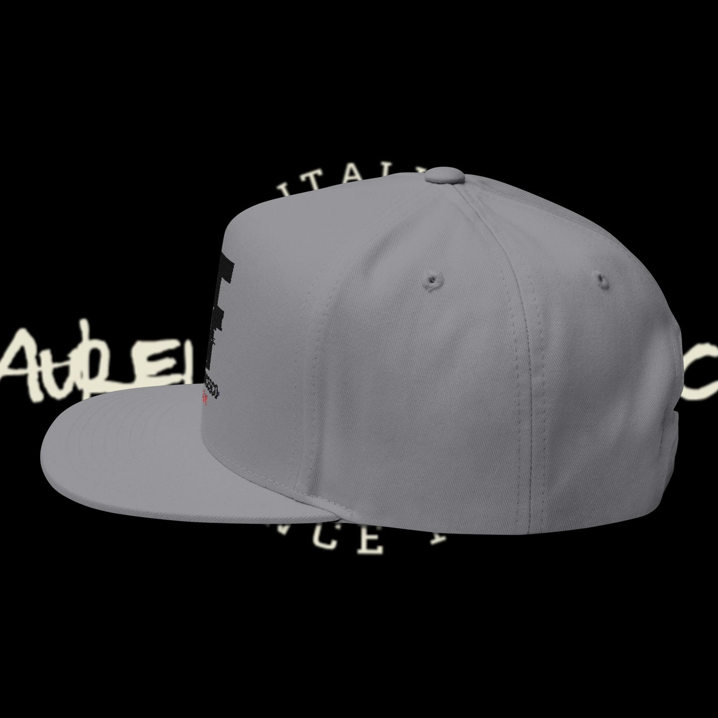 Aurelio Francesco Embroidered Flat Bill Cap