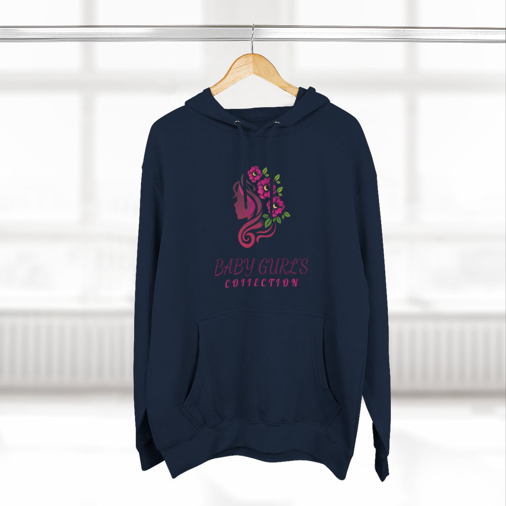 BabyGurl'z Floral Fleece Hoodie with Three-Panel Design, Cozy Sweatshirt, Casual Wear, Gift for Her, Spring Fashion