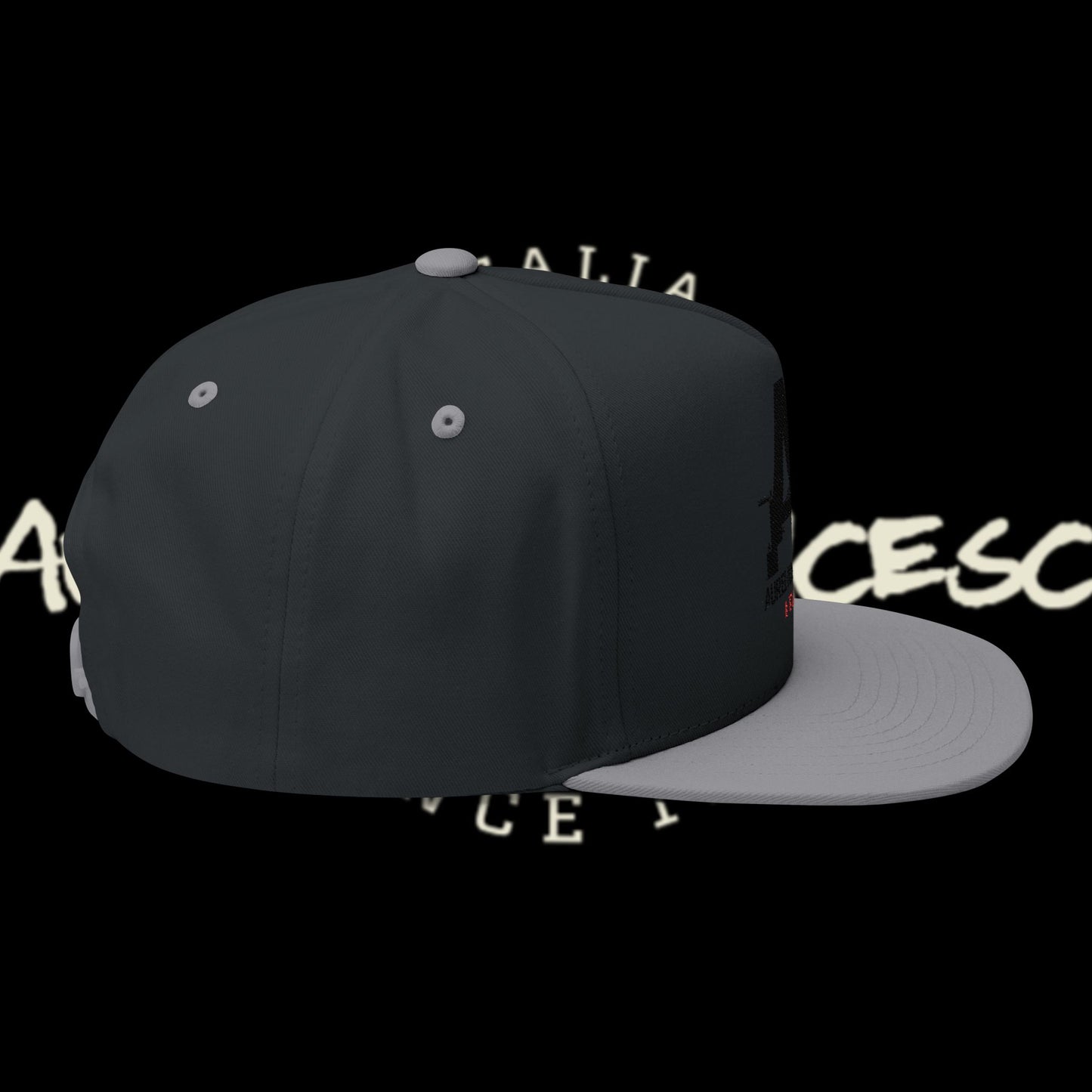 Aurelio Francesco Embroidered Flat Bill Cap