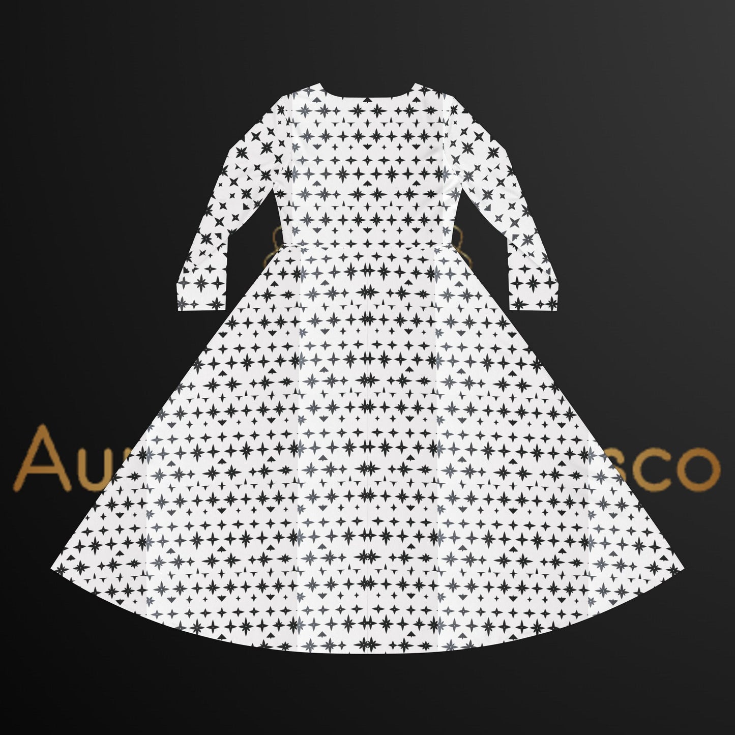 Aurelio Francesco Elegant Women's Long Sleeve Dance Dress