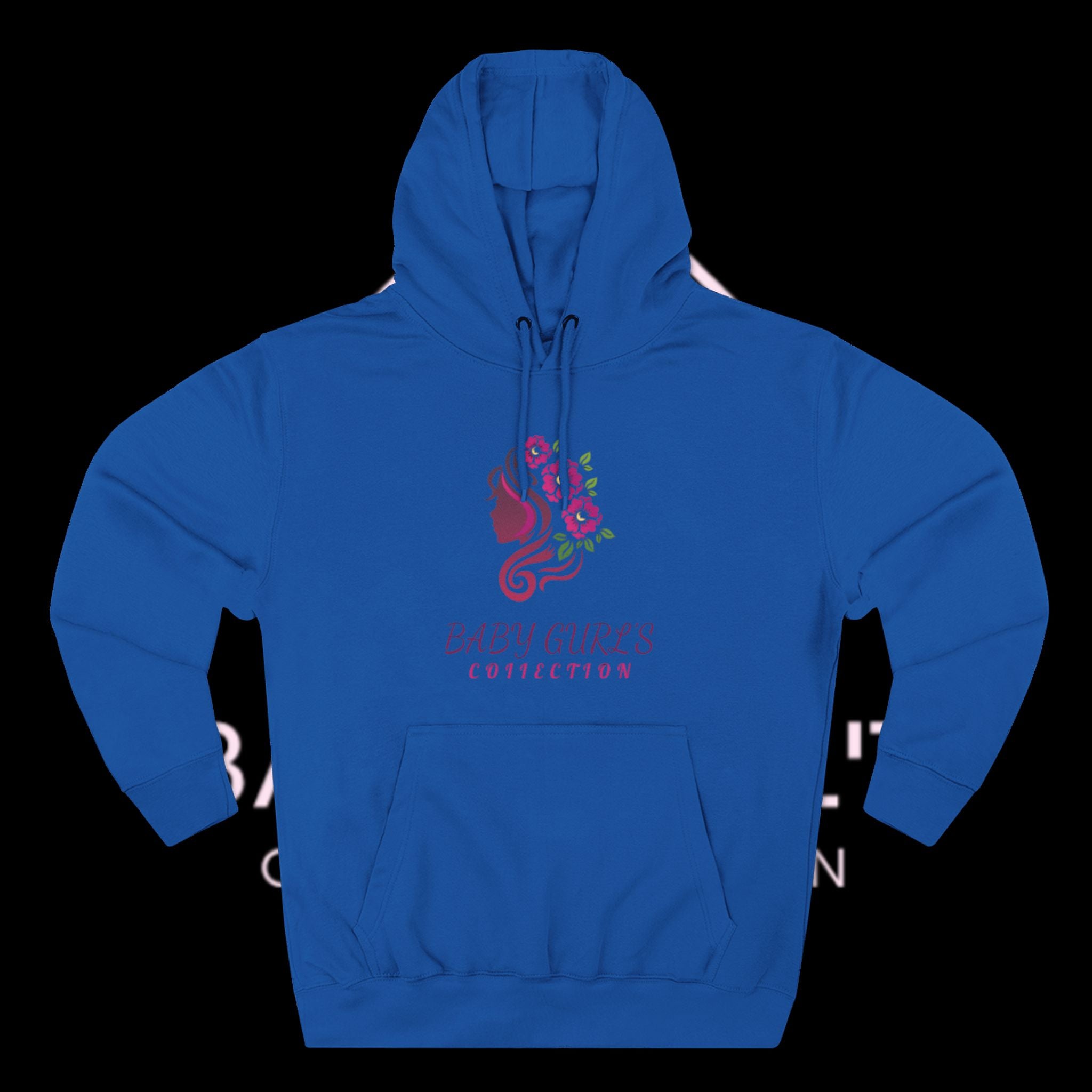 BabyGurl'z Floral Fleece Hoodie with Three-Panel Design, Cozy Sweatshirt, Casual Wear, Gift for Her, Spring Fashion