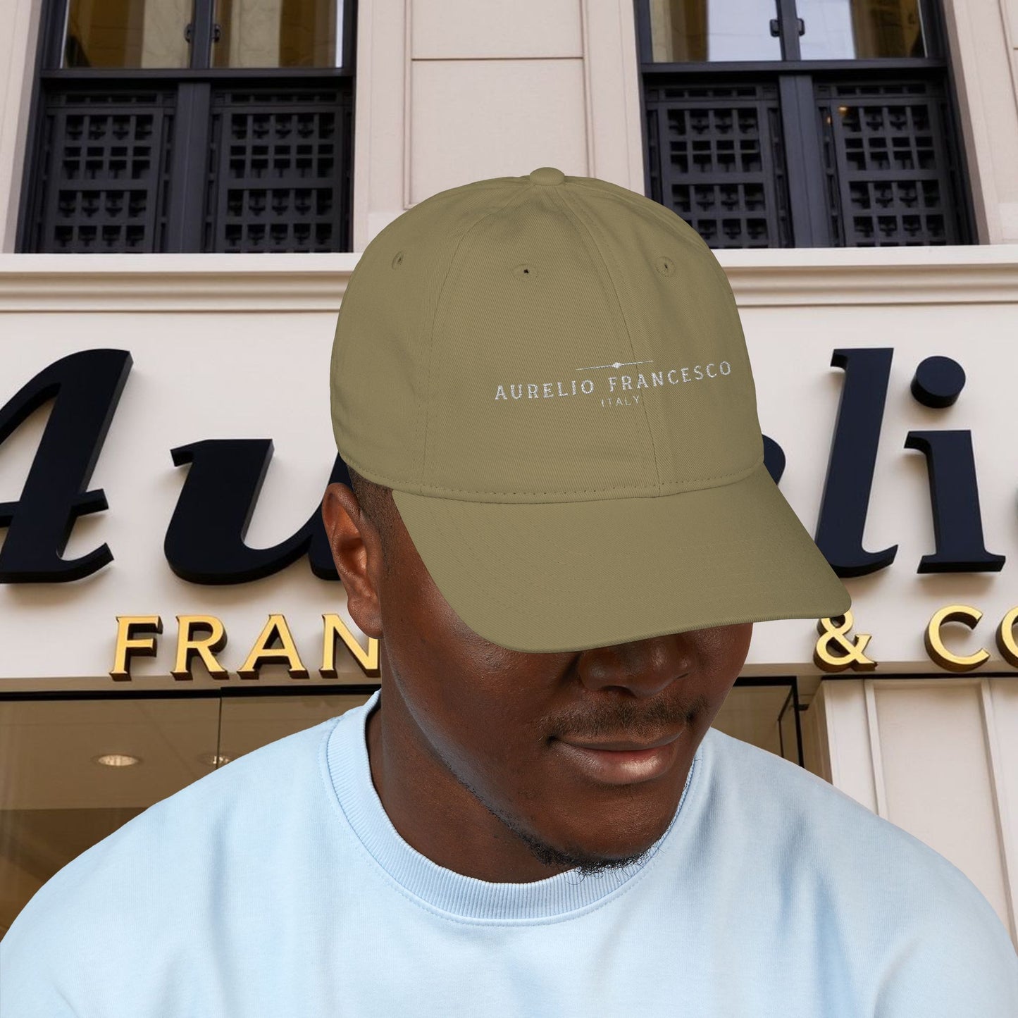 Aurelio Francesco Organic Baseball Cap (Embroidery)