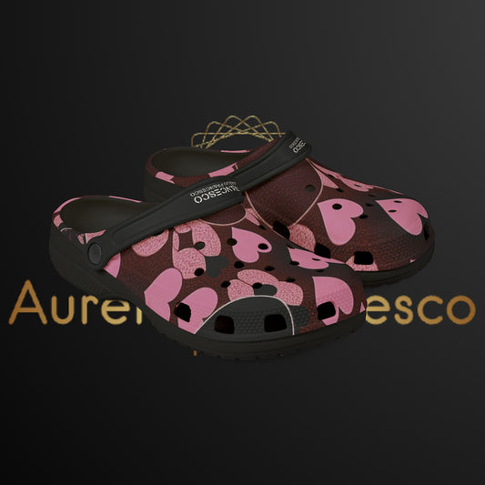 Aurelio Francesco Heart Pattern Cute & Comfy Clogs for Everyday Use