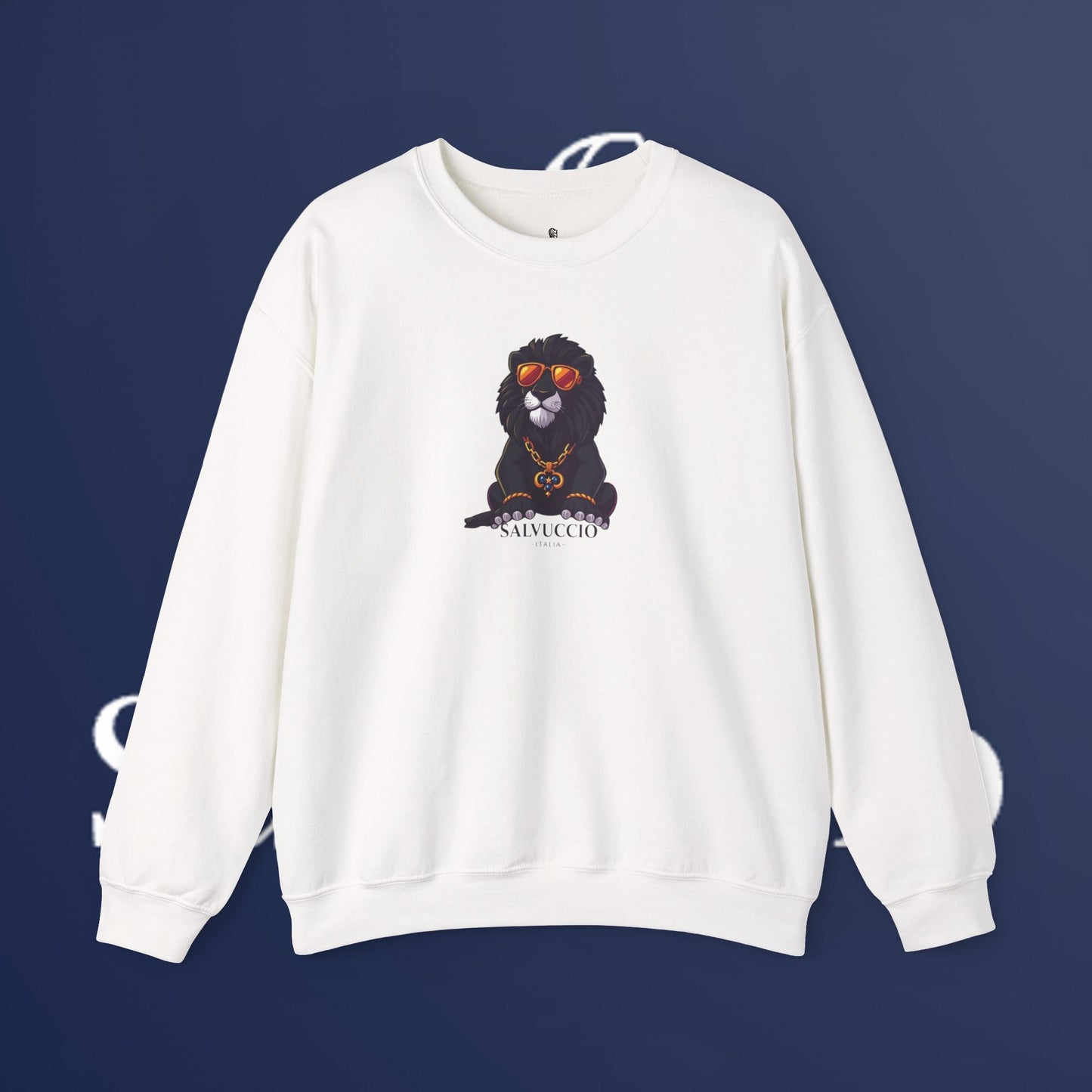 Idio Salvuccio Lion™ Crewneck Sweatshirt - Unique and Majestic Lion Design for Animal Lovers and Wildlife Enthusiasts