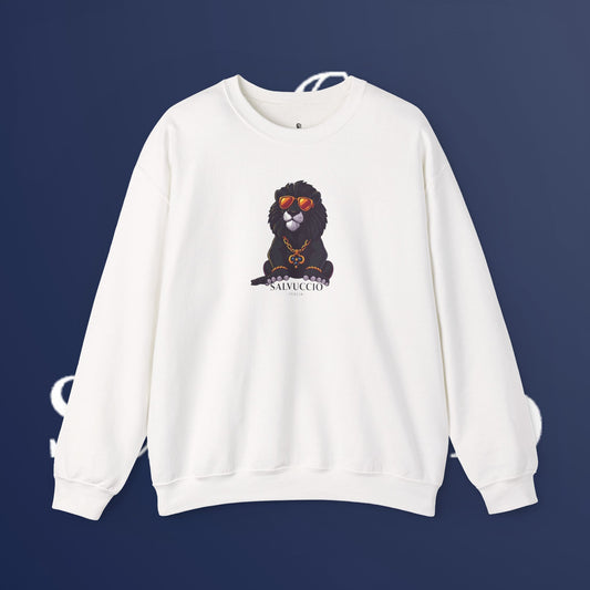 Idio Salvuccio Lion™ Crewneck Sweatshirt - Unique and Majestic Lion Design for Animal Lovers and Wildlife Enthusiasts