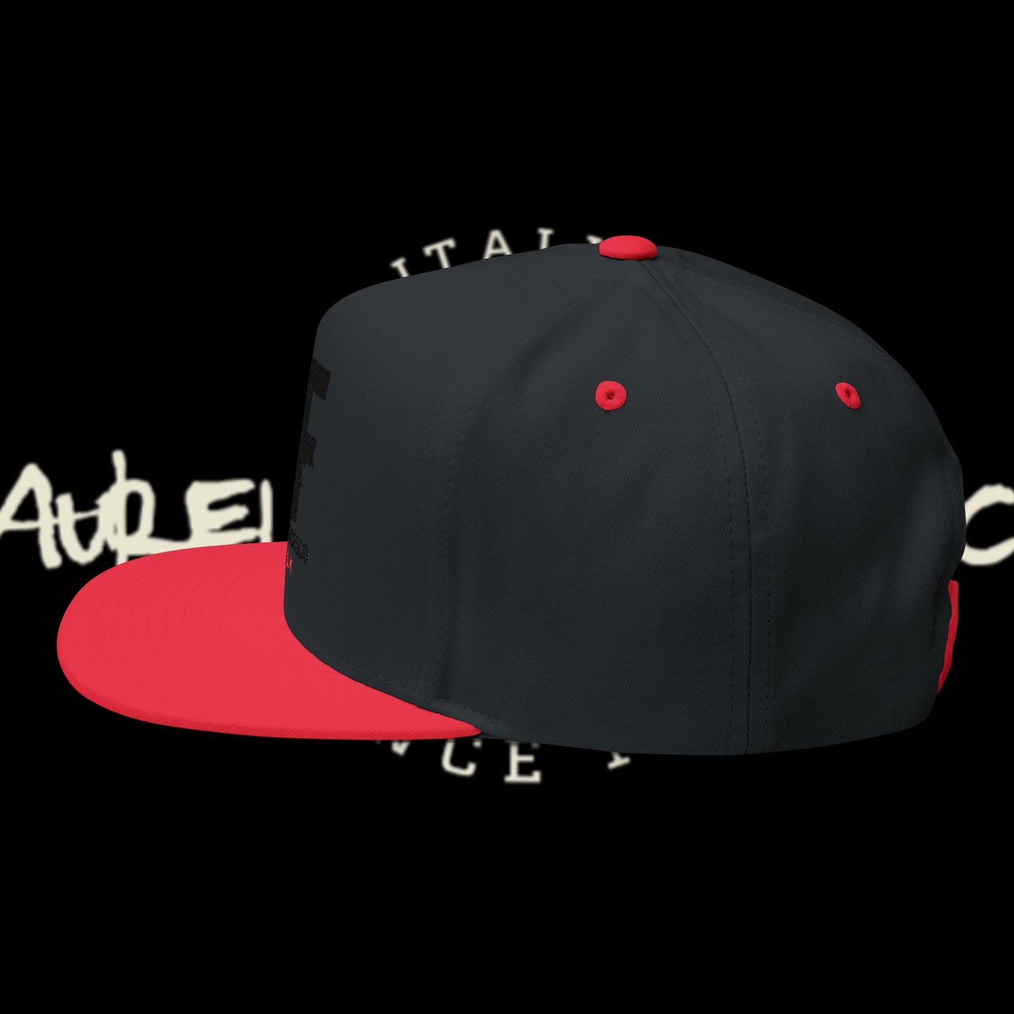 Aurelio Francesco Embroidered Flat Bill Cap