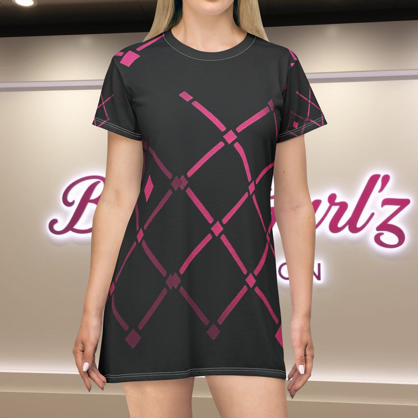 BabyGurl'z Collection Chic Pink Geometric Dress