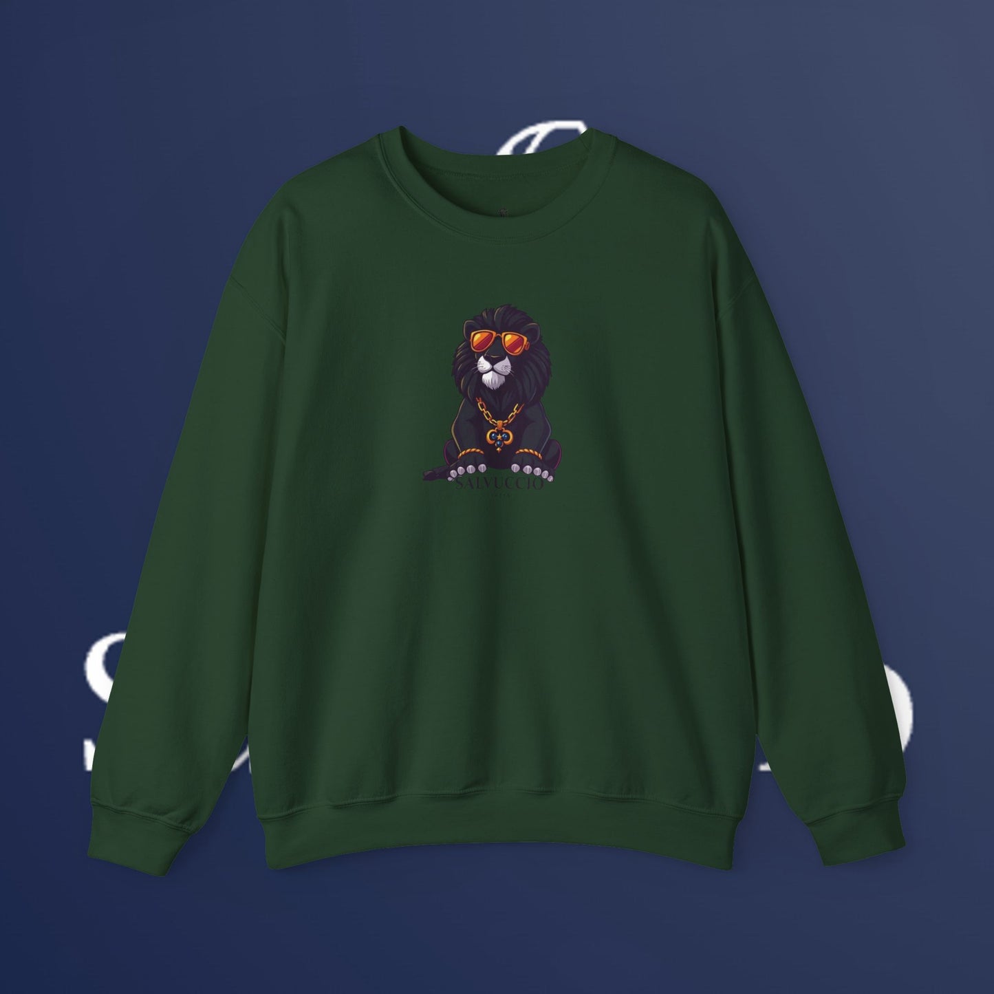 Idio Salvuccio Lion™ Crewneck Sweatshirt - Unique and Majestic Lion Design for Animal Lovers and Wildlife Enthusiasts