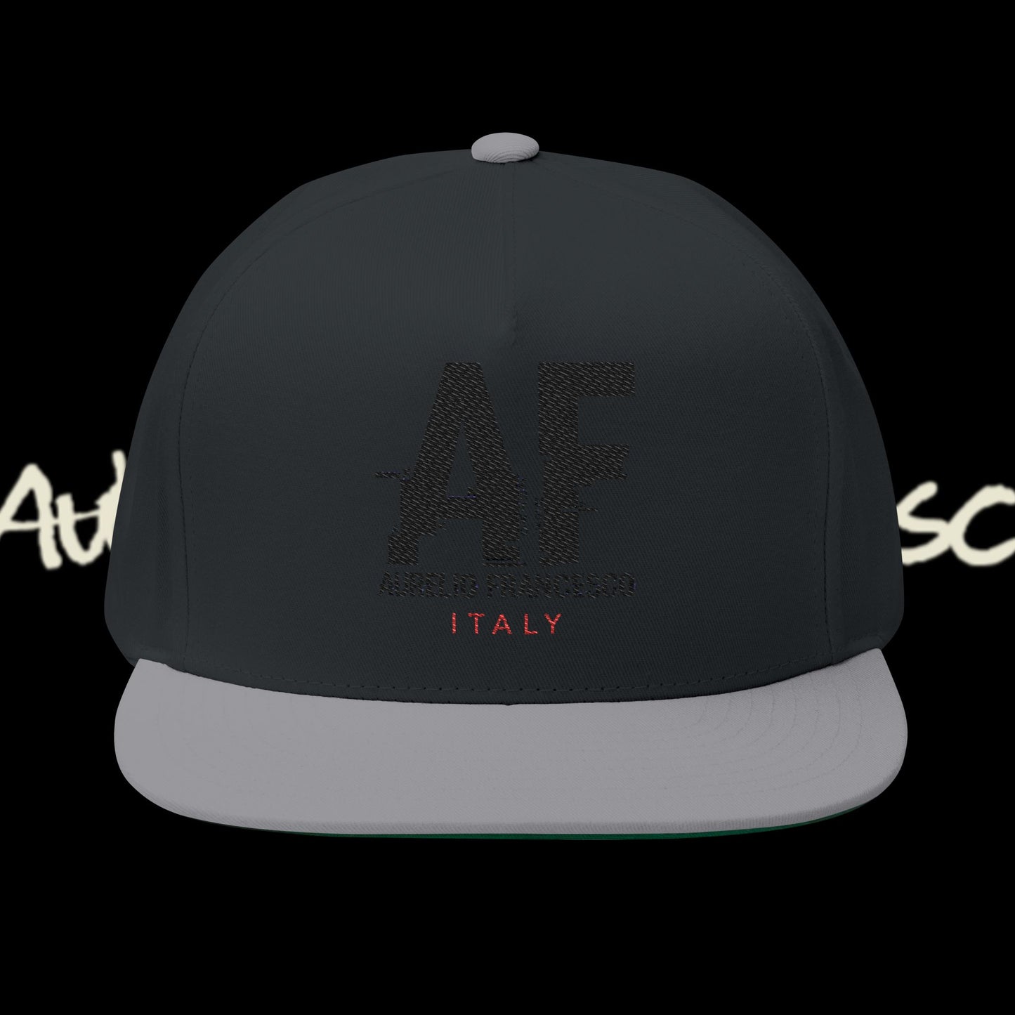 Aurelio Francesco Embroidered Flat Bill Cap