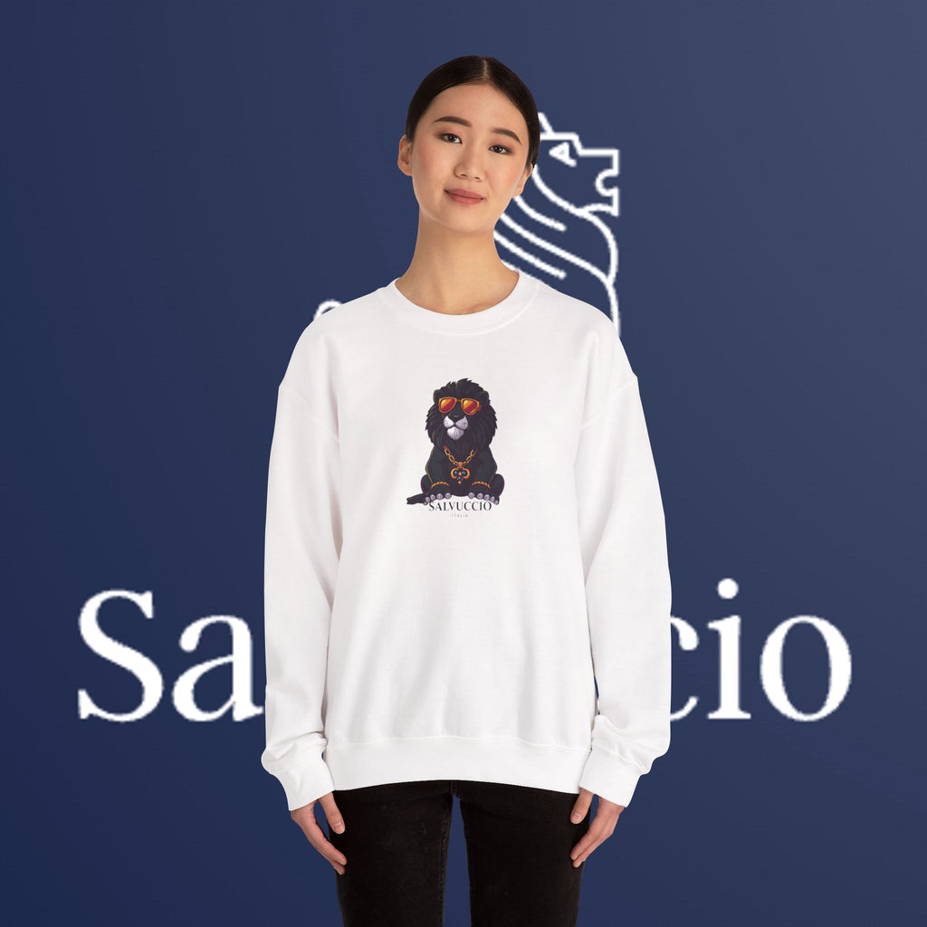 Idio Salvuccio Lion™ Crewneck Sweatshirt - Unique and Majestic Lion Design for Animal Lovers and Wildlife Enthusiasts