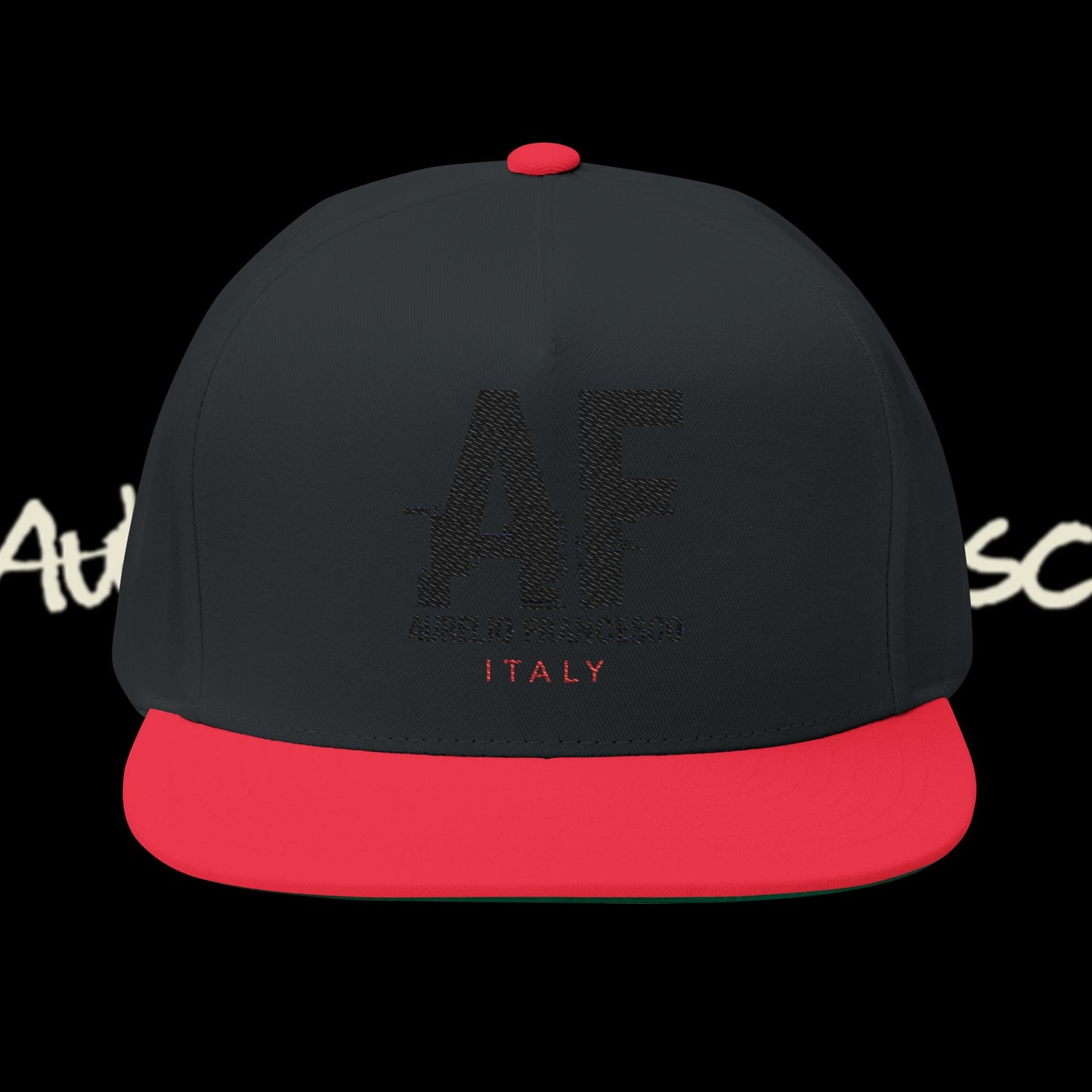 Aurelio Francesco Embroidered Flat Bill Cap
