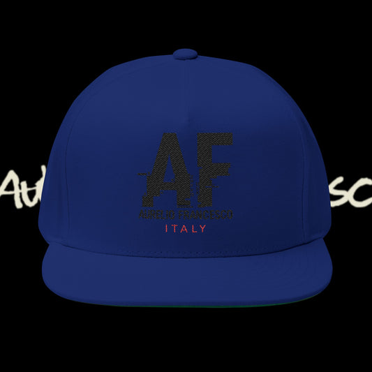 Aurelio Francesco Embroidered Flat Bill Cap
