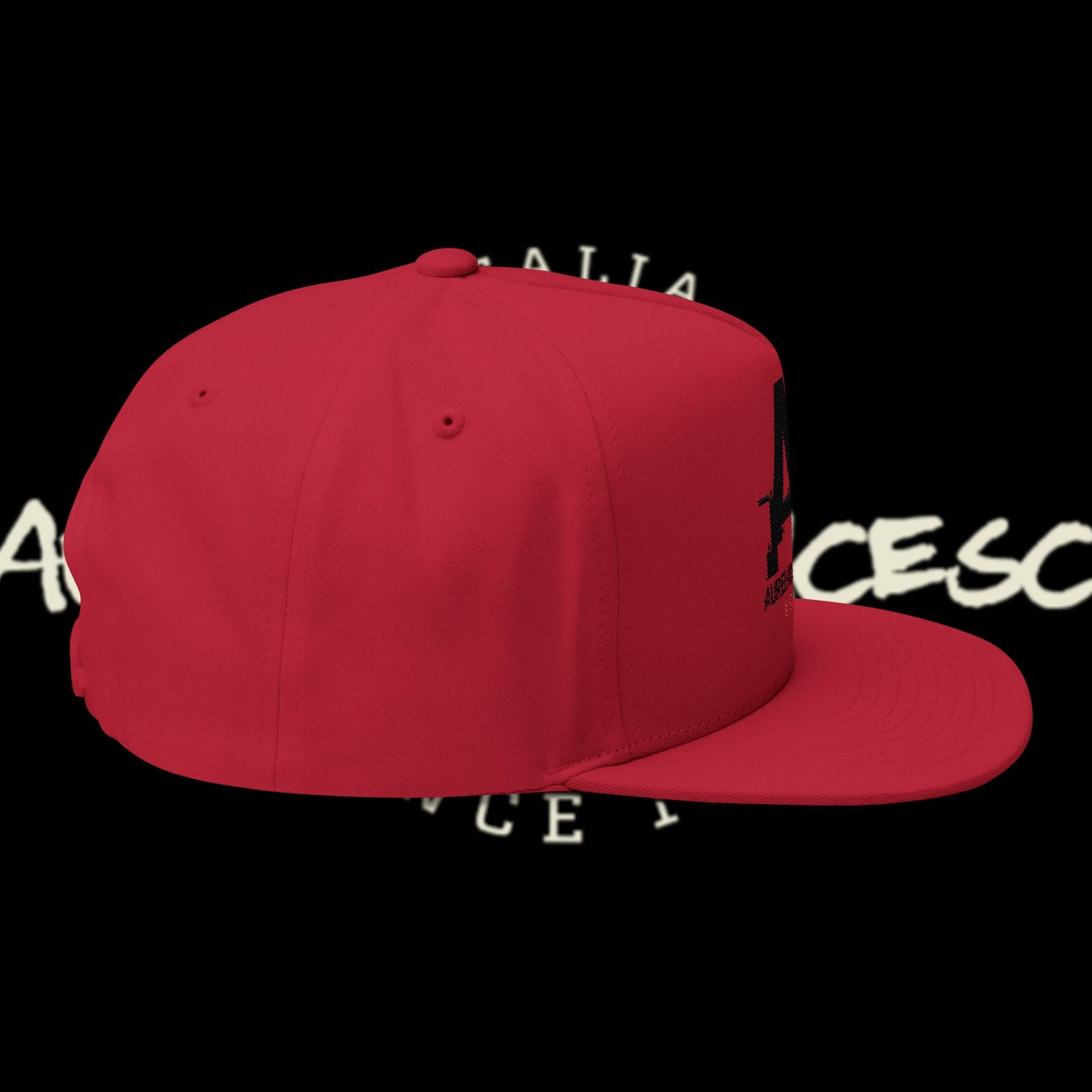 Aurelio Francesco Embroidered Flat Bill Cap