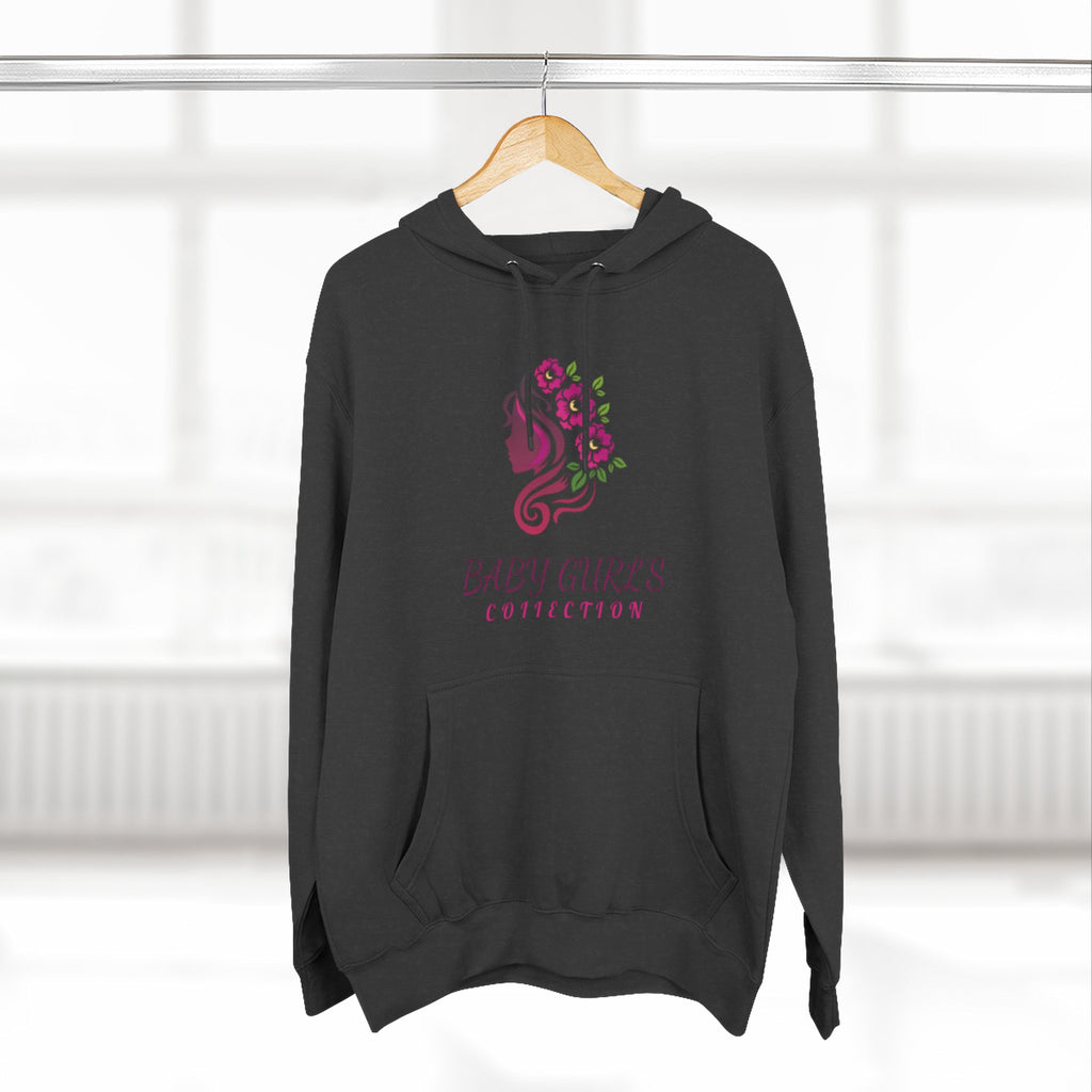 BabyGurl'z Floral Fleece Hoodie with Three-Panel Design, Cozy Sweatshirt, Casual Wear, Gift for Her, Spring Fashion
