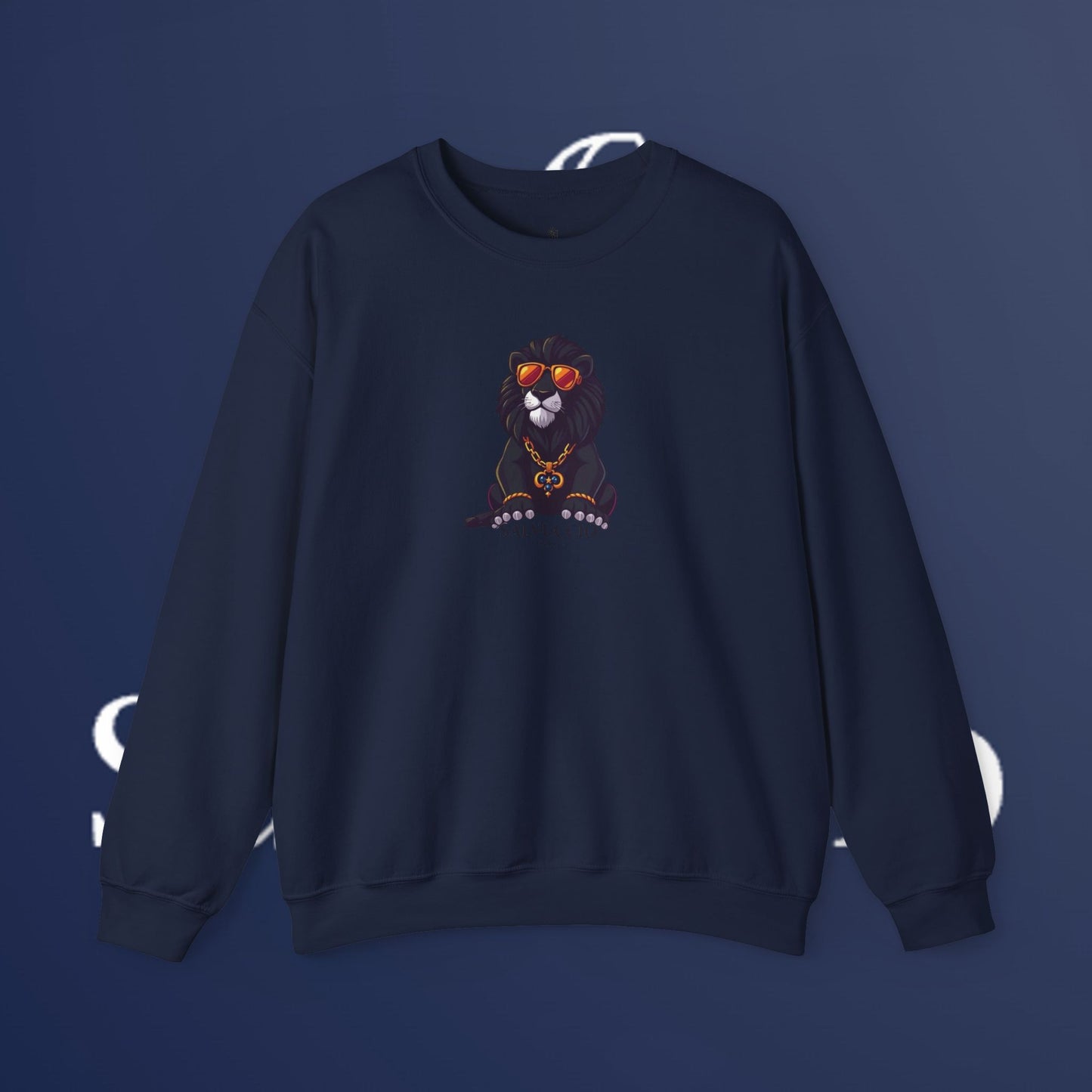 Idio Salvuccio Lion™ Crewneck Sweatshirt - Unique and Majestic Lion Design for Animal Lovers and Wildlife Enthusiasts