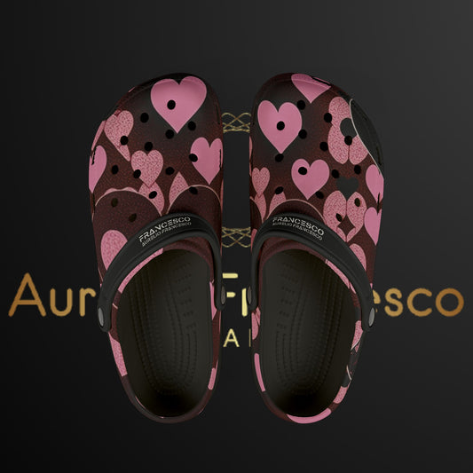 Aurelio Francesco Heart Pattern Cute & Comfy Clogs for Everyday Use