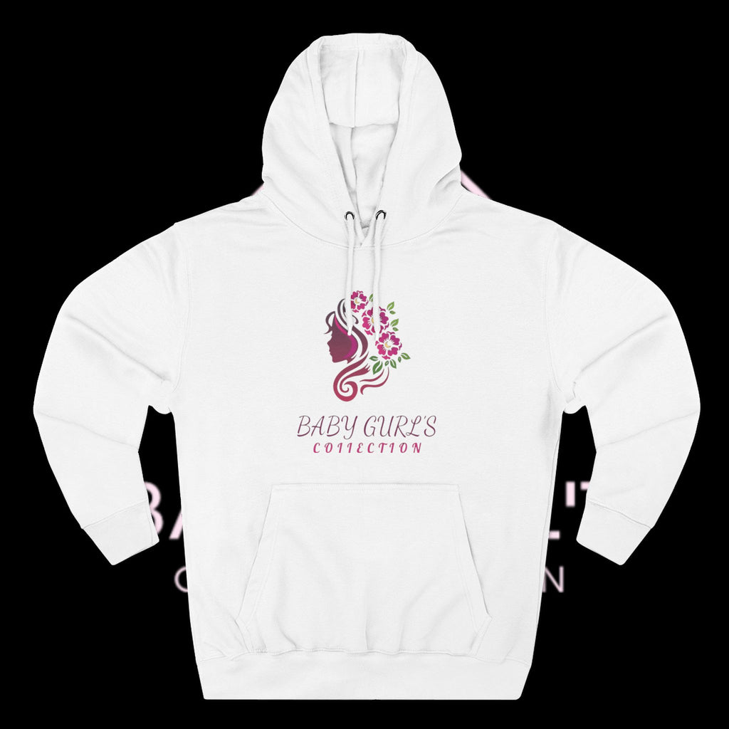 BabyGurl'z Floral Fleece Hoodie with Three-Panel Design, Cozy Sweatshirt, Casual Wear, Gift for Her, Spring Fashion