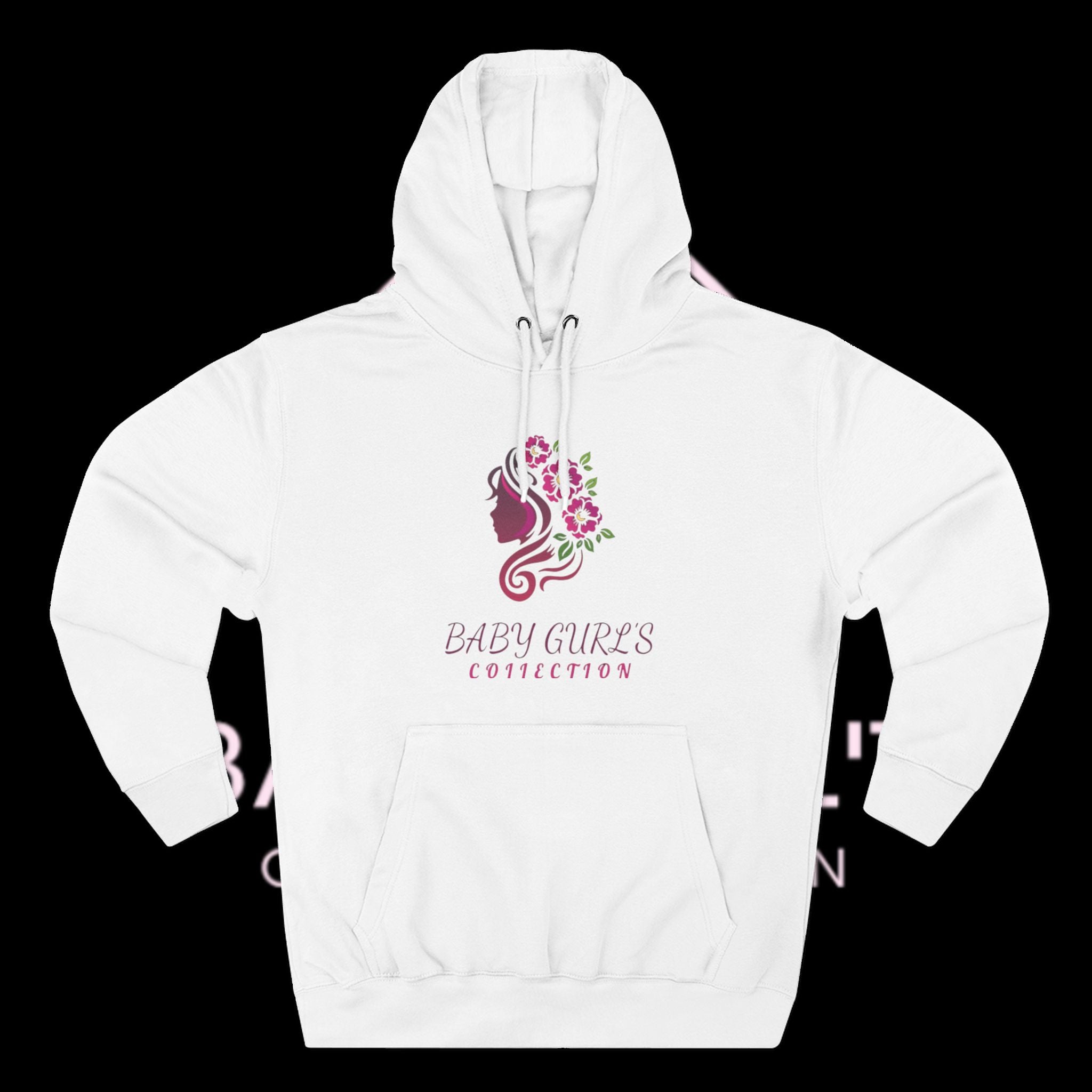 BabyGurl'z Floral Fleece Hoodie with Three-Panel Design, Cozy Sweatshirt, Casual Wear, Gift for Her, Spring Fashion