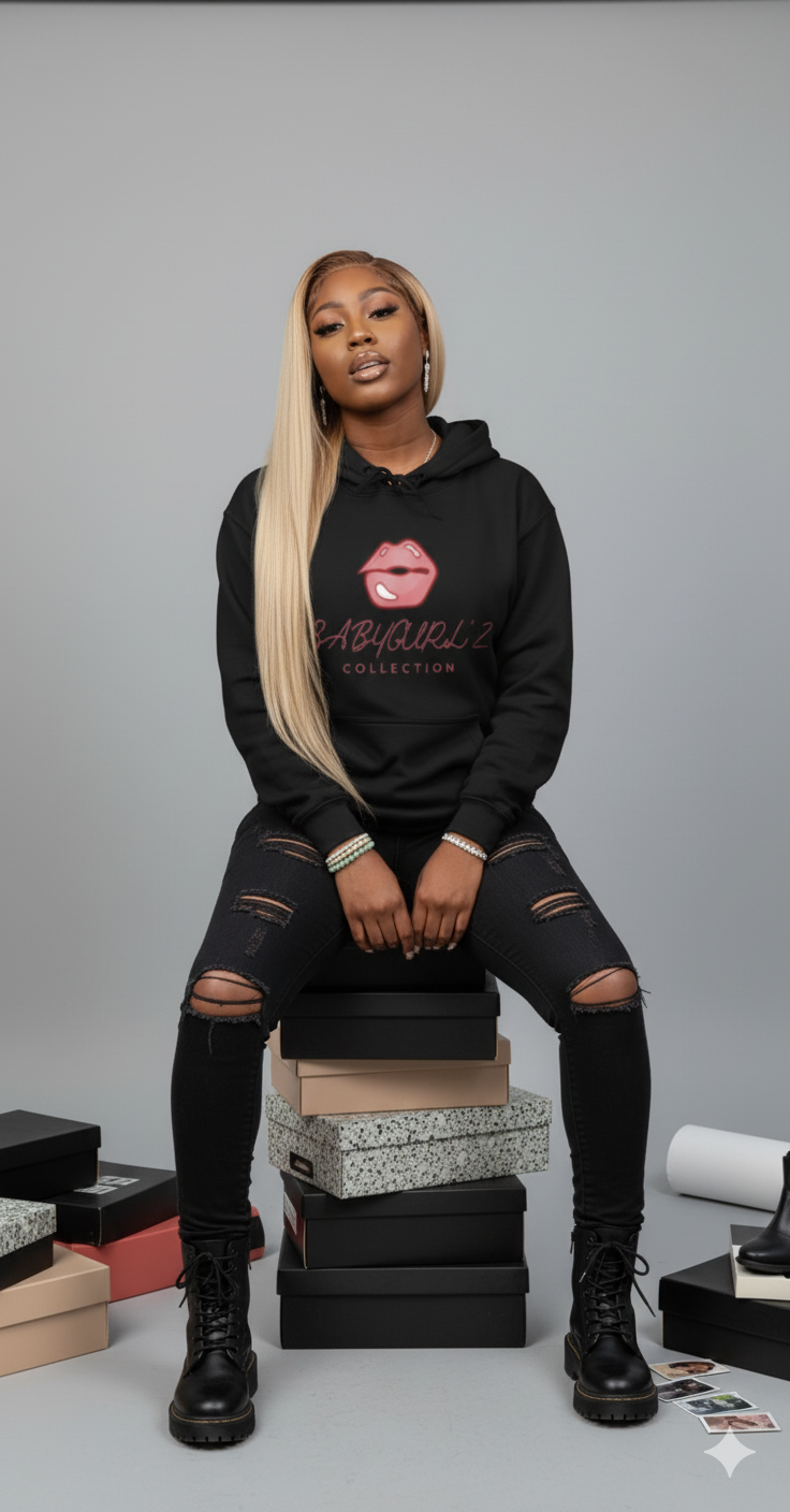 BabyGurl'z Collection Cute Lip Comfy Hoodie