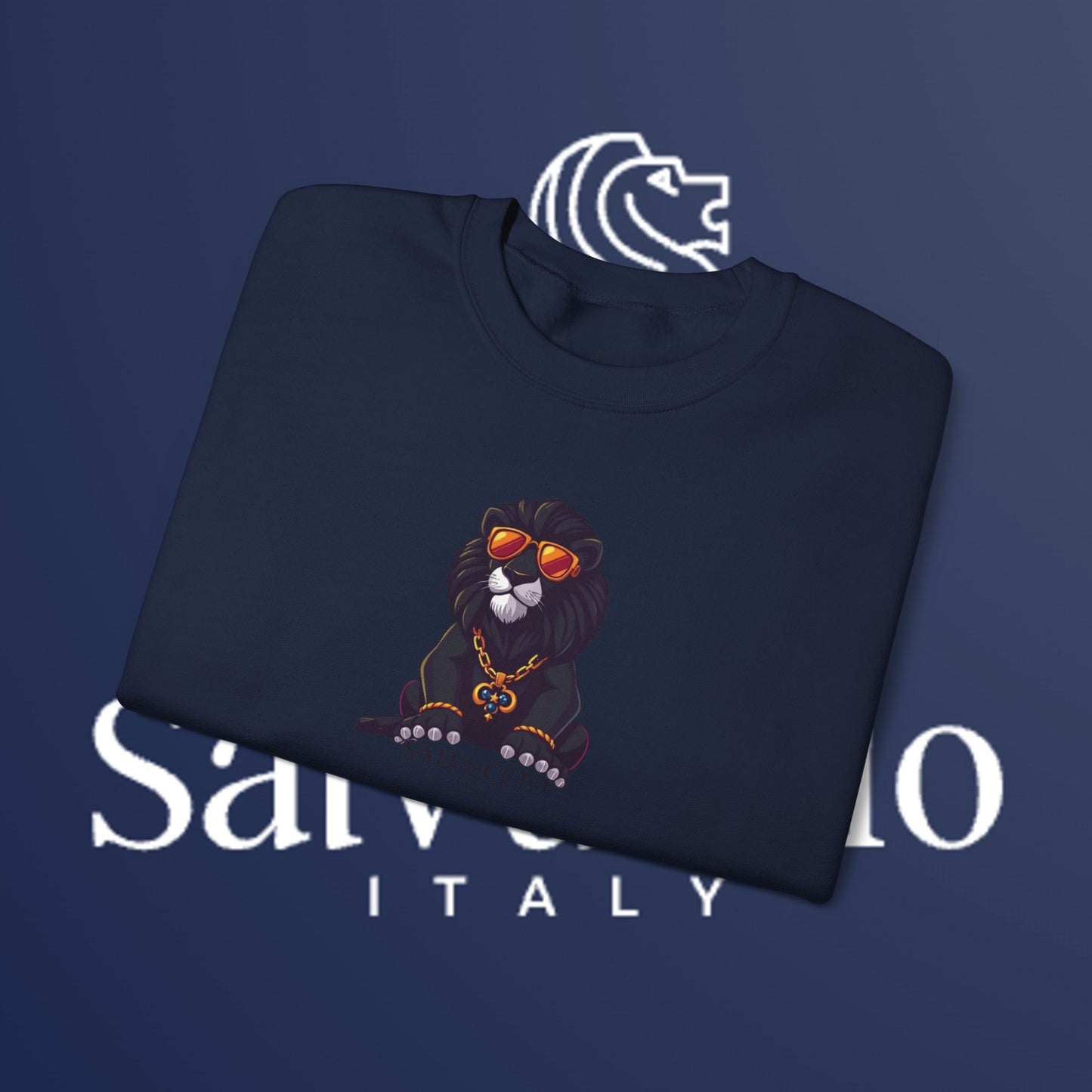 Idio Salvuccio Lion™ Crewneck Sweatshirt - Unique and Majestic Lion Design for Animal Lovers and Wildlife Enthusiasts