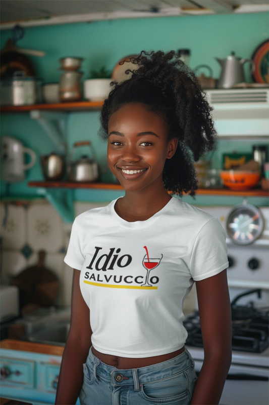 Idio Salvuccio Fun Cocktail-Themed Women's Crop Tee, Perfect for Parties, Festivals, and Summer Gatherings - Idio Salvuccio Tee, Cute Gift Idea, [...]