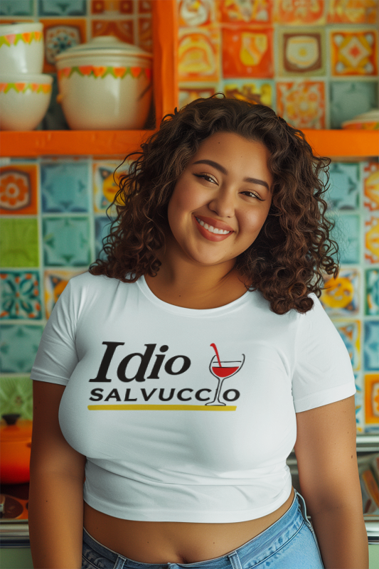 Idio Salvuccio Fun Cocktail-Themed Women's Crop Tee, Perfect for Parties, Festivals, and Summer Gatherings - Idio Salvuccio Tee, Cute Gift Idea, [...]