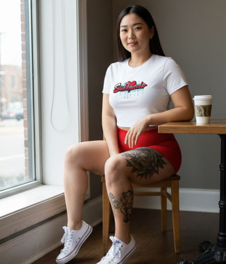 Idio Salvuccio Graffiti Drip Crop Tee