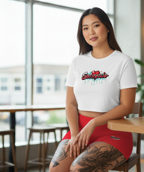 Idio Salvuccio Graffiti Drip Crop Tee