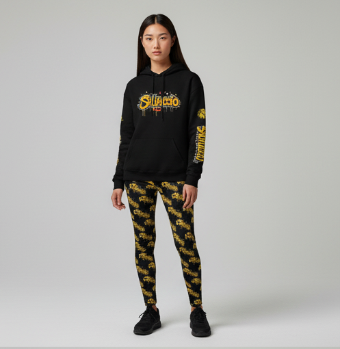 Idio Salvuccio Stylish Women's Casual Graffiti Leggings