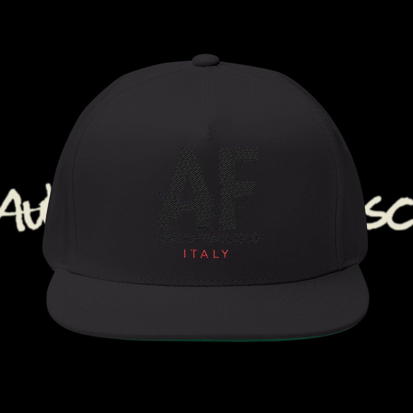 Aurelio Francesco Embroidered Flat Bill Cap