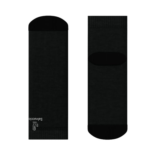 Idio Salvuccio Stylish Black Crew Socks