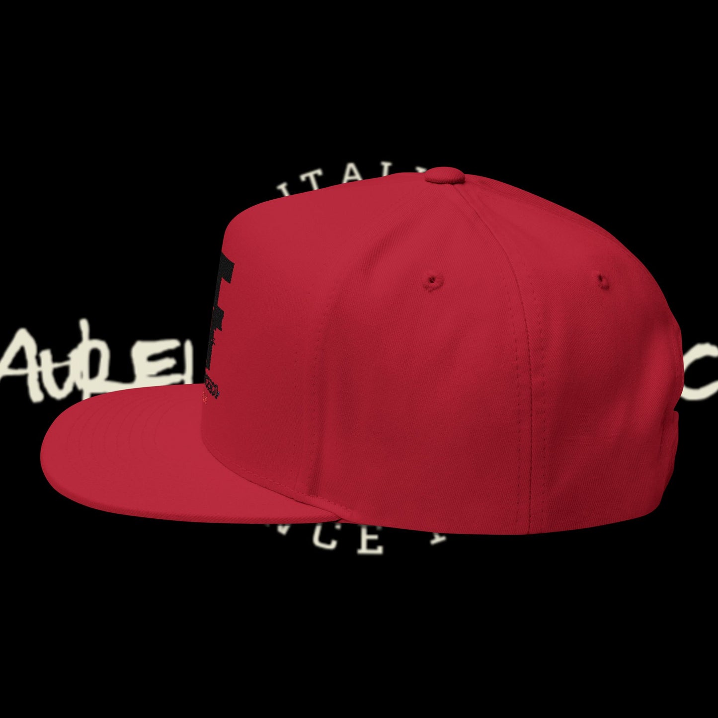 Aurelio Francesco Embroidered Flat Bill Cap