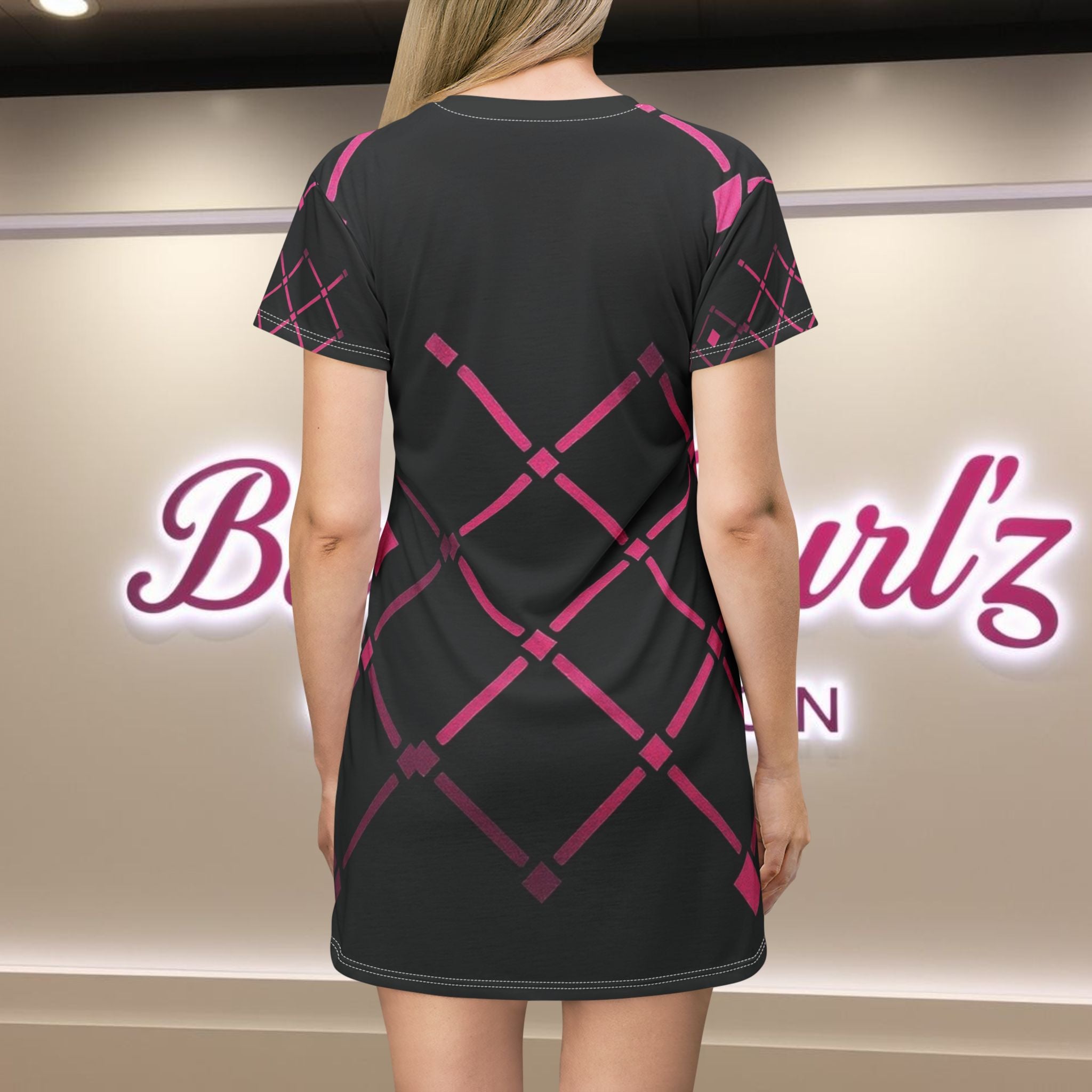BabyGurl'z Collection Chic Pink Geometric Dress