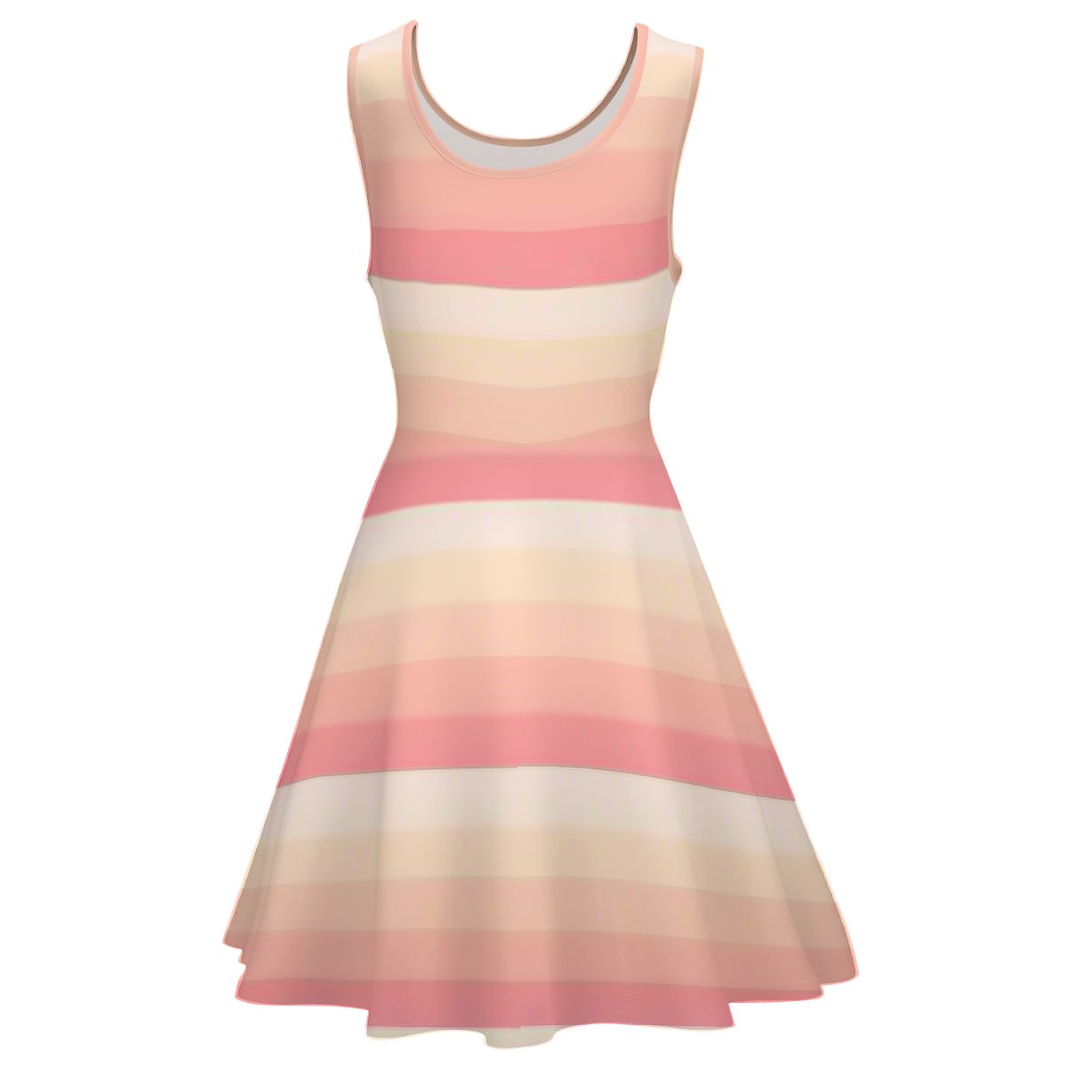 BabyGurl'z Collection Women's Pink and White Sleeveless Skater Dress