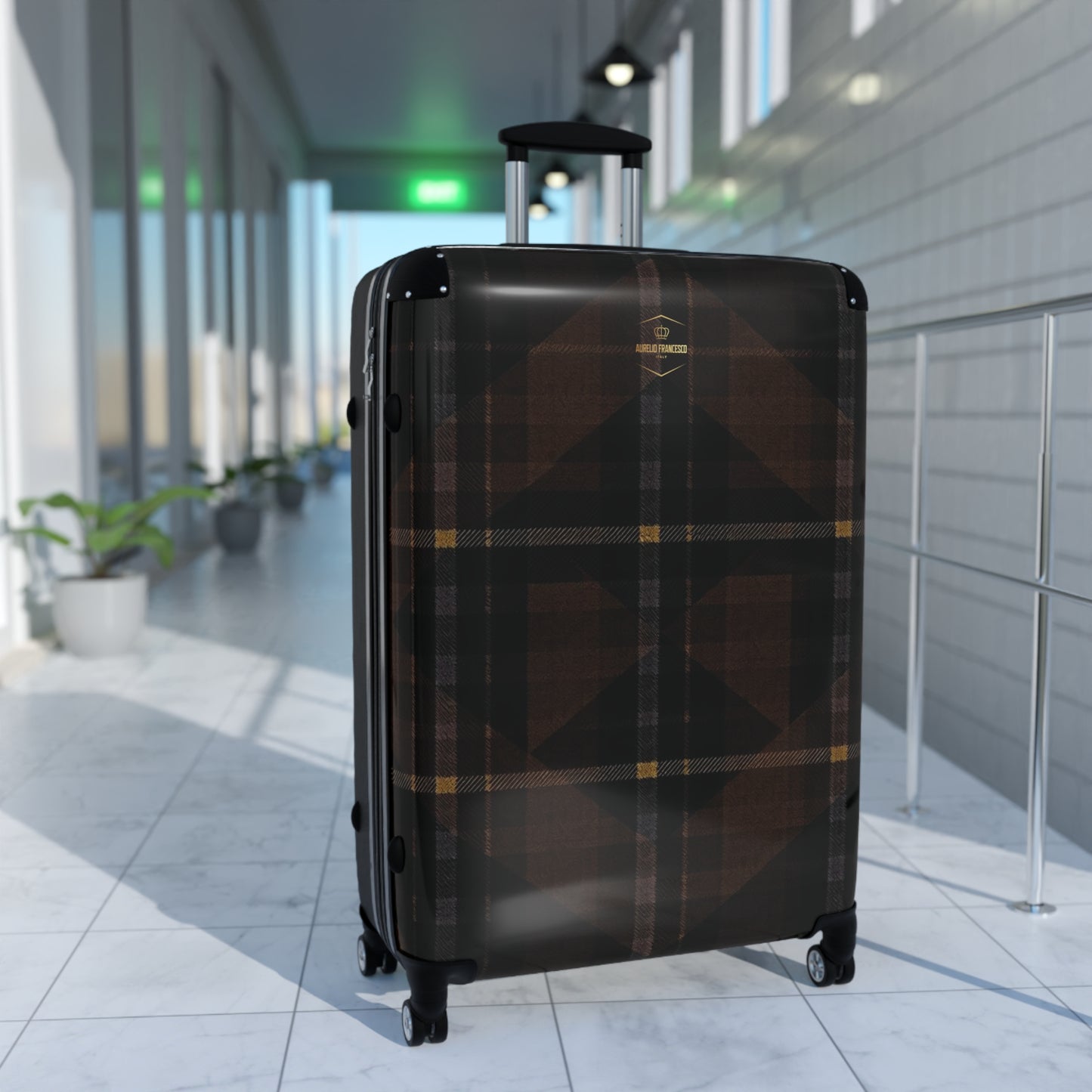Aurelio Francesco Stylish Plaid Luggage for Adventure and Vacations