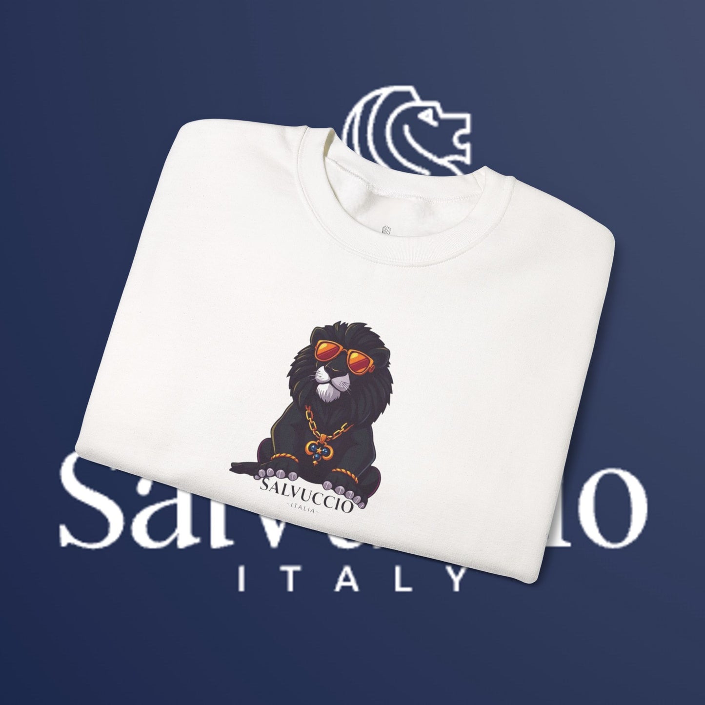 Idio Salvuccio Lion™ Crewneck Sweatshirt - Unique and Majestic Lion Design for Animal Lovers and Wildlife Enthusiasts
