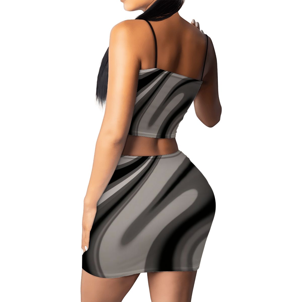 Aurelio Francesco Crop Tank Top & Mini Skirt Set