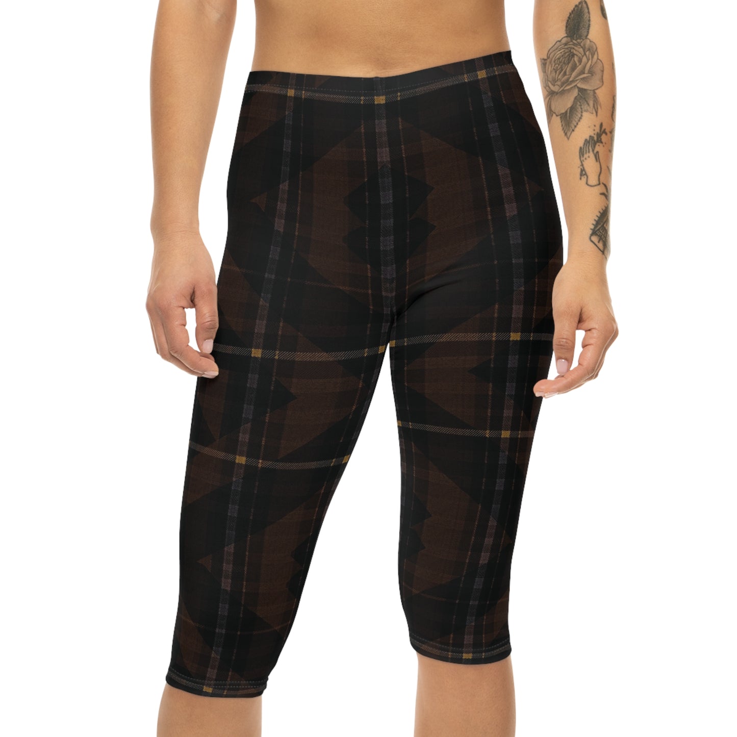 Aurelio Francesco Plaid Capri Leggings
