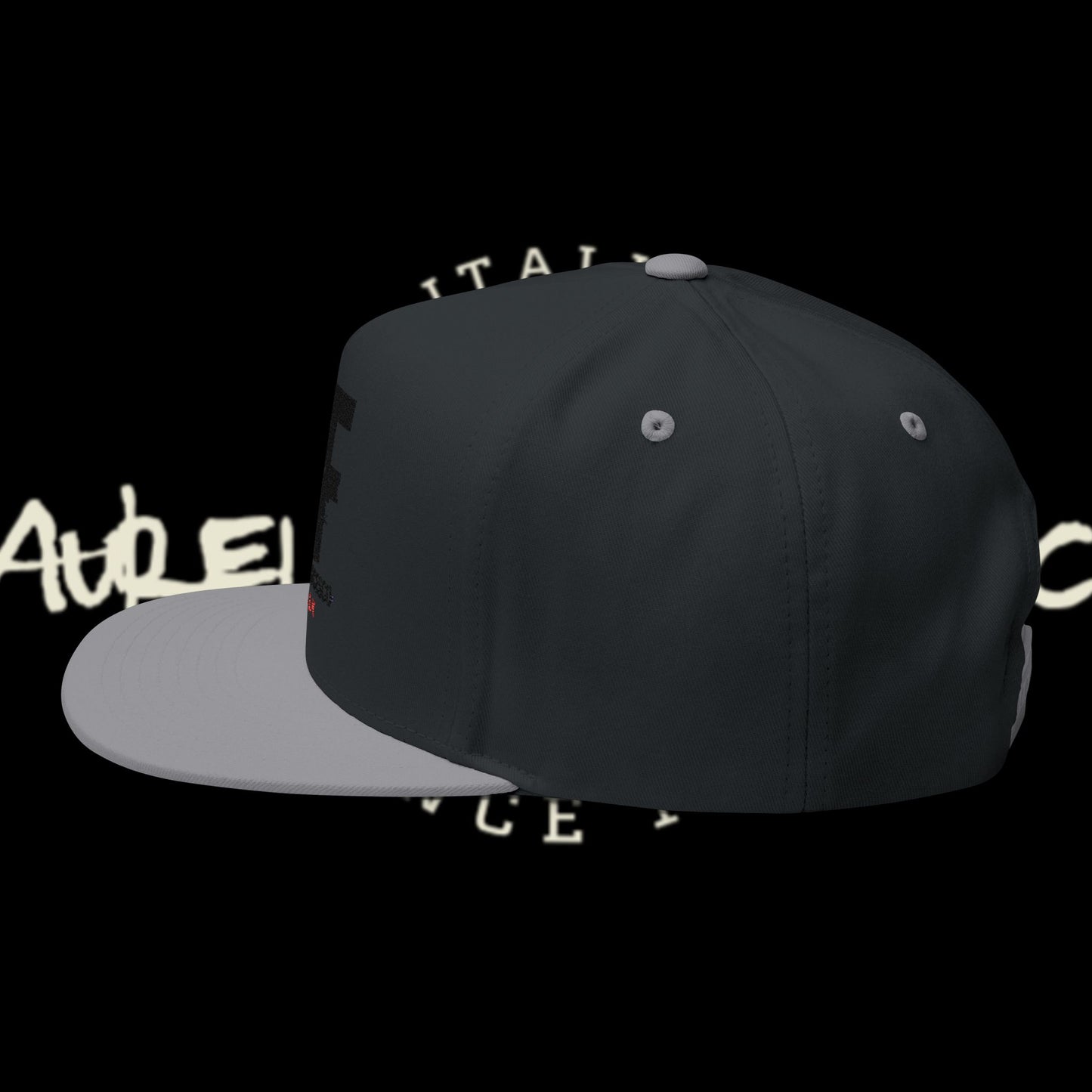 Aurelio Francesco Embroidered Flat Bill Cap