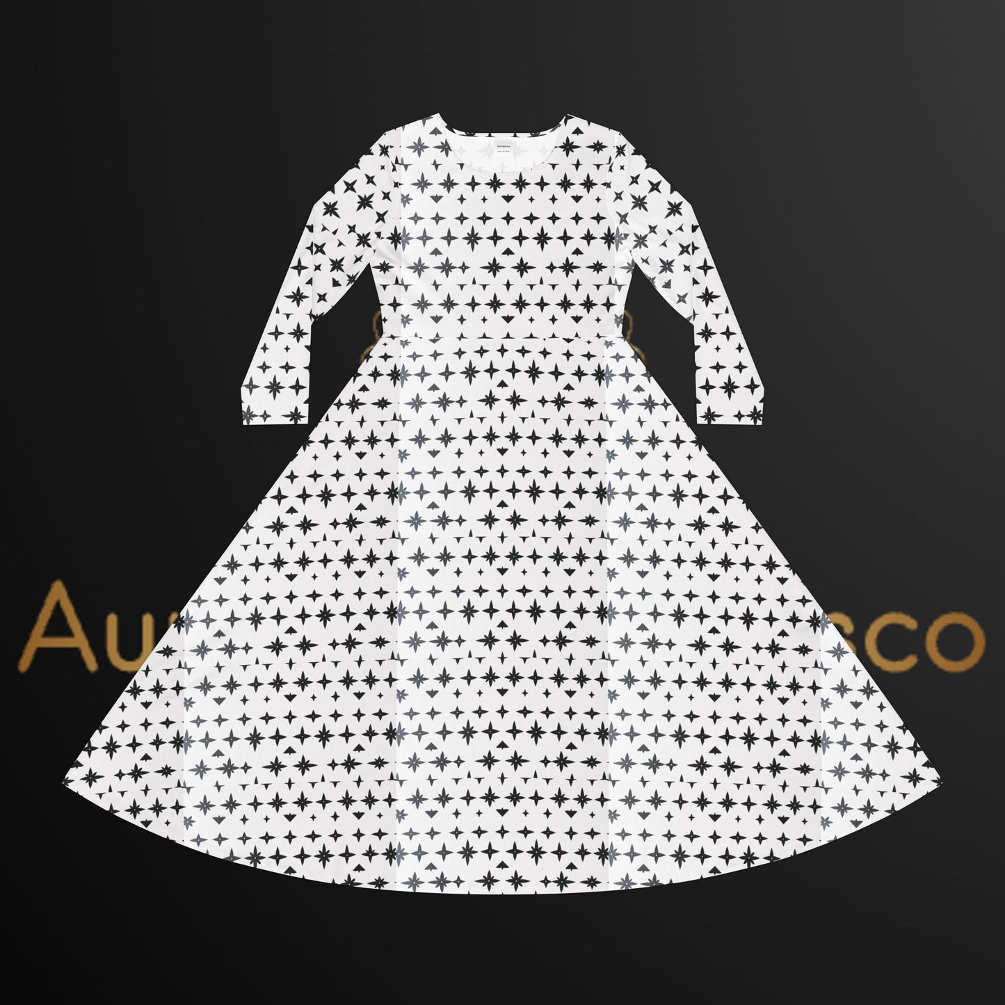 Aurelio Francesco Elegant Women's Long Sleeve Dance Dress