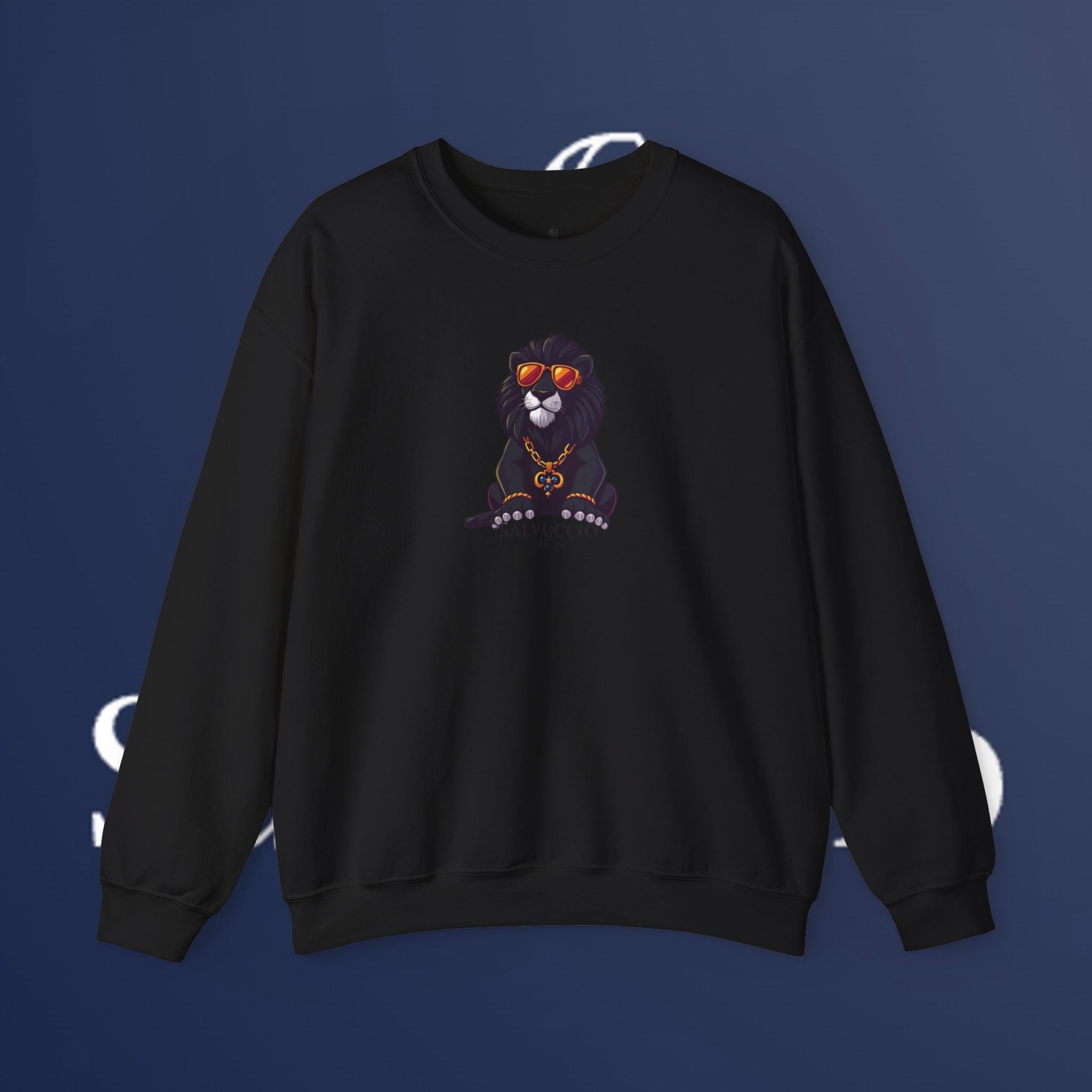 Idio Salvuccio Lion™ Crewneck Sweatshirt - Unique and Majestic Lion Design for Animal Lovers and Wildlife Enthusiasts