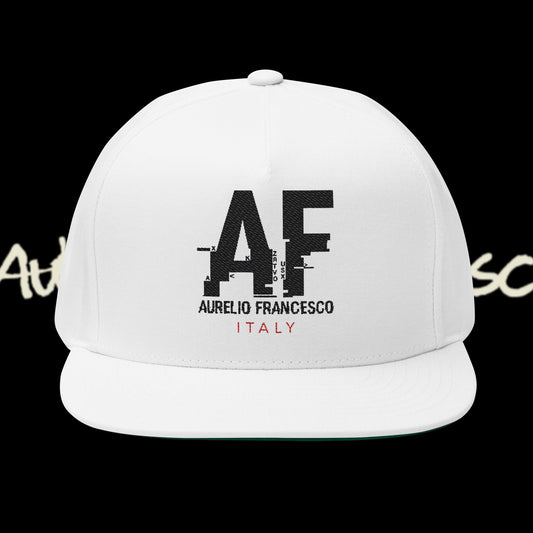 Aurelio Francesco Embroidered Flat Bill Cap