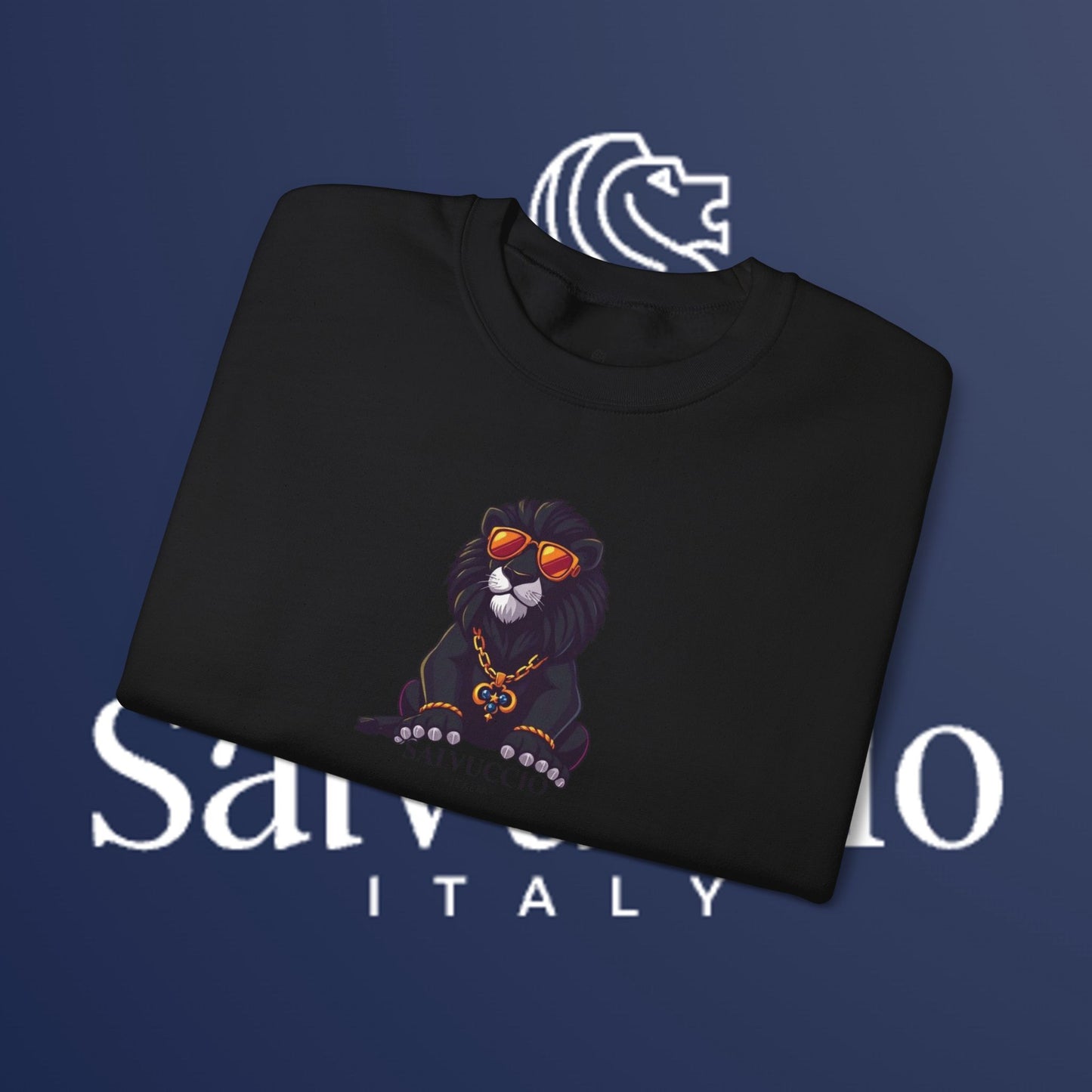 Idio Salvuccio Lion™ Crewneck Sweatshirt - Unique and Majestic Lion Design for Animal Lovers and Wildlife Enthusiasts