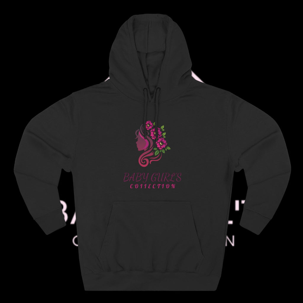 BabyGurl'z Floral Fleece Hoodie with Three-Panel Design, Cozy Sweatshirt, Casual Wear, Gift for Her, Spring Fashion