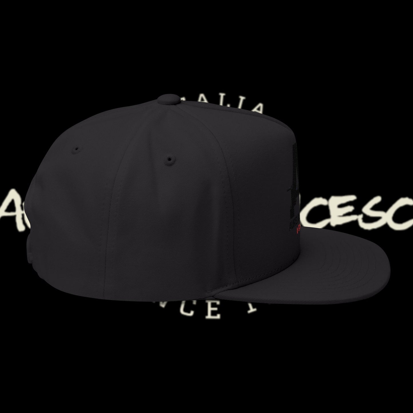 Aurelio Francesco Embroidered Flat Bill Cap