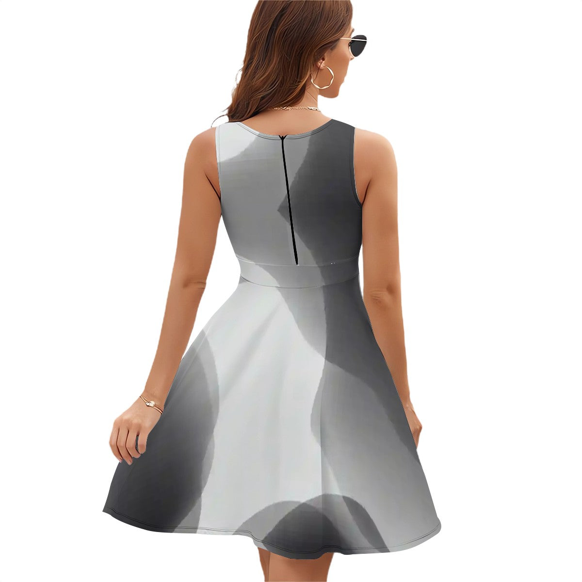 BabyGurl'z Collection Black and White Sleeveless V-Neck Dress