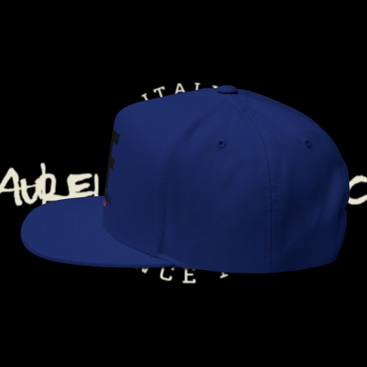 Aurelio Francesco Embroidered Flat Bill Cap