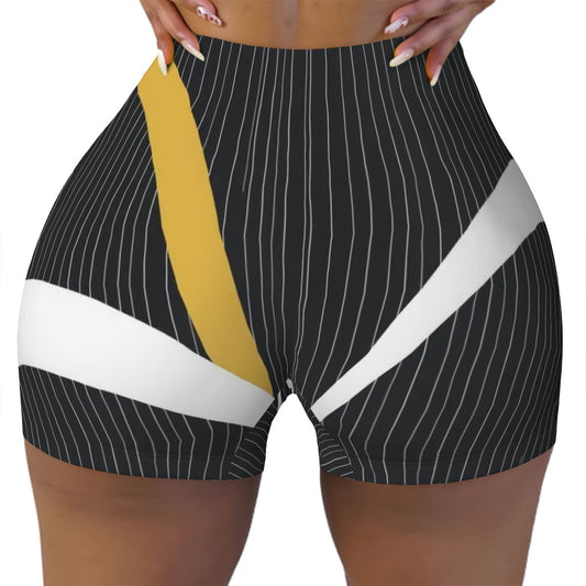 Sweetie's Collection Women's Athletic Shorts: Customized Pinstripe Patterns